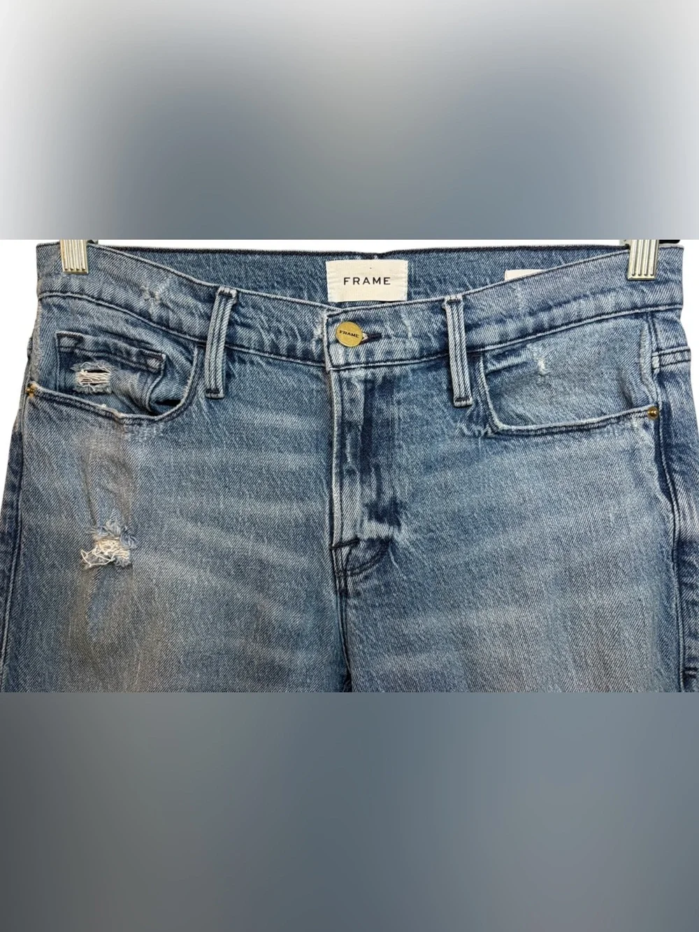 FRAME Le Garçon Relaxed Slim-Boyfriend Jeans in Beldon Rips Size 28 Street Style